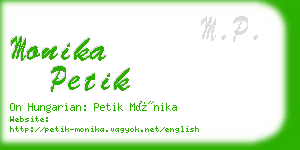 monika petik business card